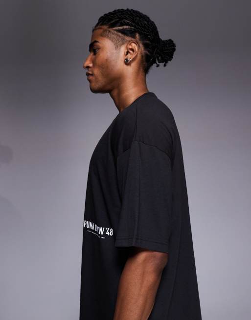 PUMA Graphic oversized training t-shirt in black, 4 of 5