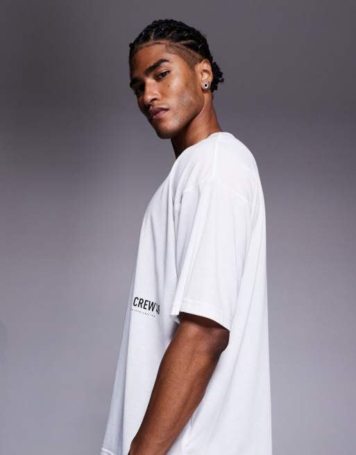 PUMA Graphic oversized training t-shirt in white, 4 of 5