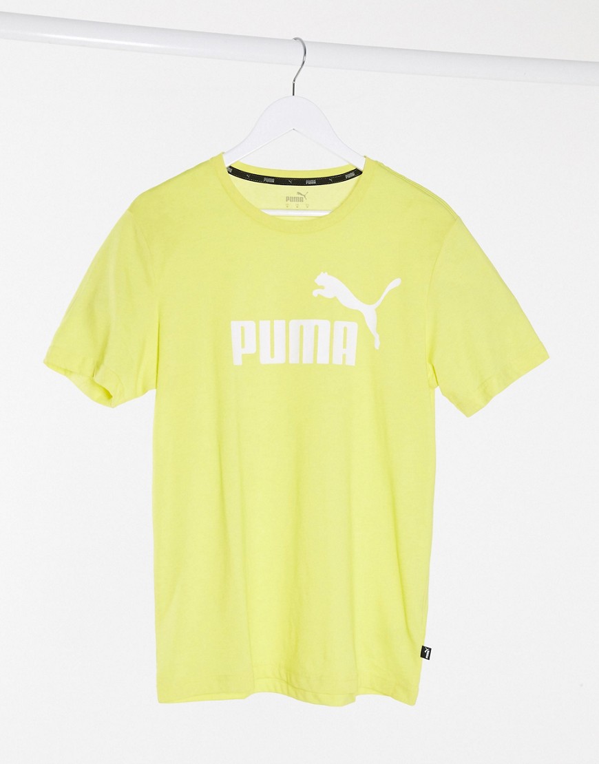 Puma – Gul t-shirt med logga på bröstet