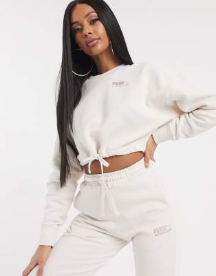 fleece cropped hoodie