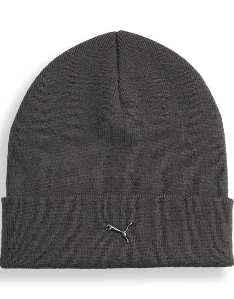 Puma high crown beanie in dark grey - view 1