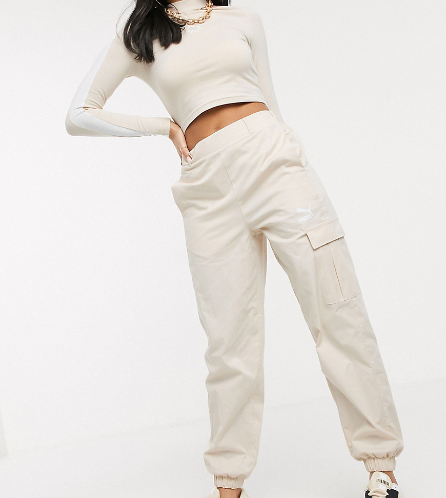 Puma High Waisted Utility Pants in cream exclusive to ASOS