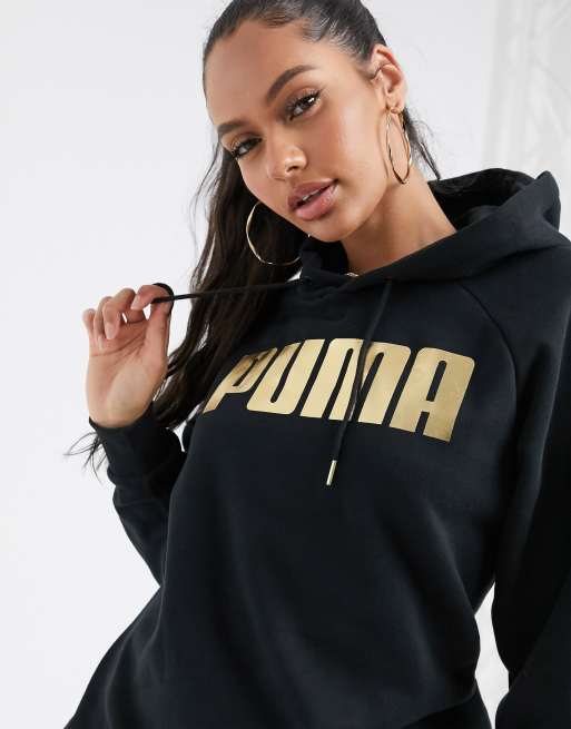 Black and outlet gold pumas dress