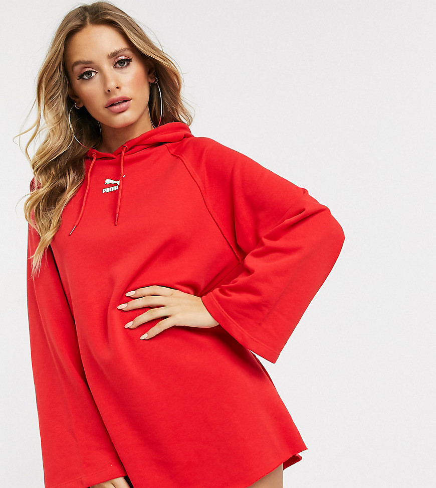 Puma Hooded Dress in red exclusive at ASOS