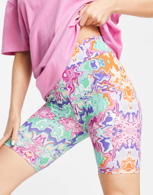 Puma hypnotize legging shorts in multi print - MULTI - MULTI