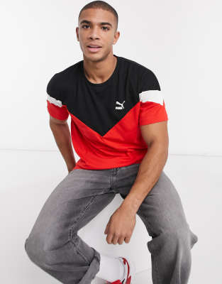 red and black pumas t shirt