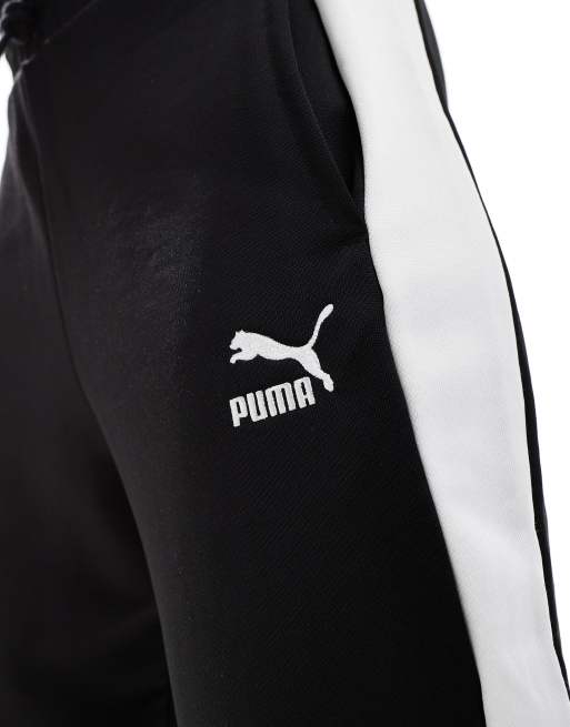 PUMA – Iconic T7 – Svart träningsbyxor med raka ben, 3 av 4