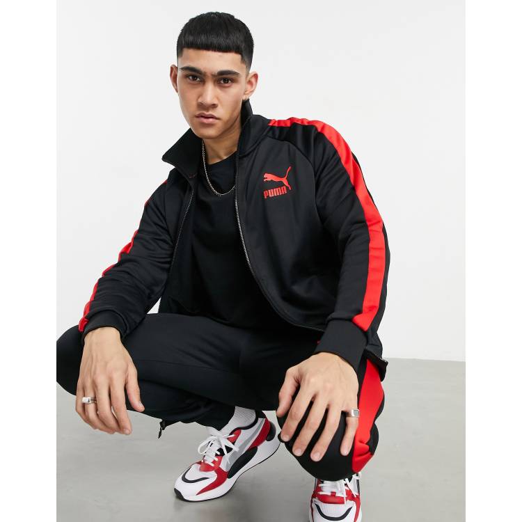 Red and black puma 2024 sweatsuit