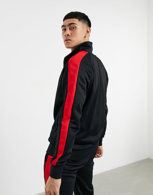 Puma Iconic T7 track jacket in black and red