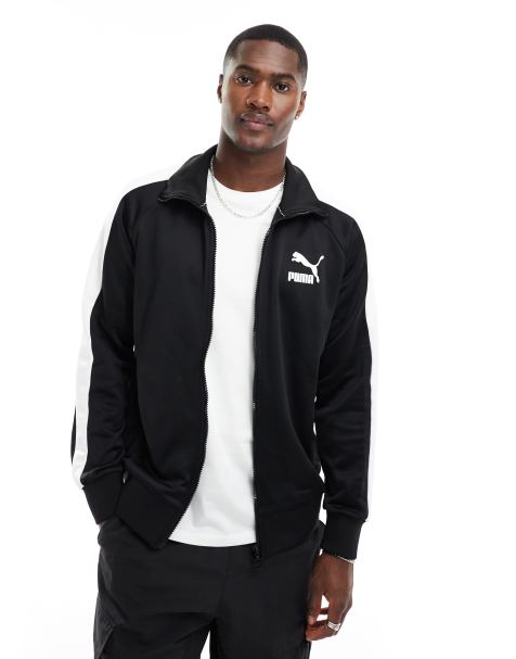 Puma iconic T7 track jacket in black - view 1