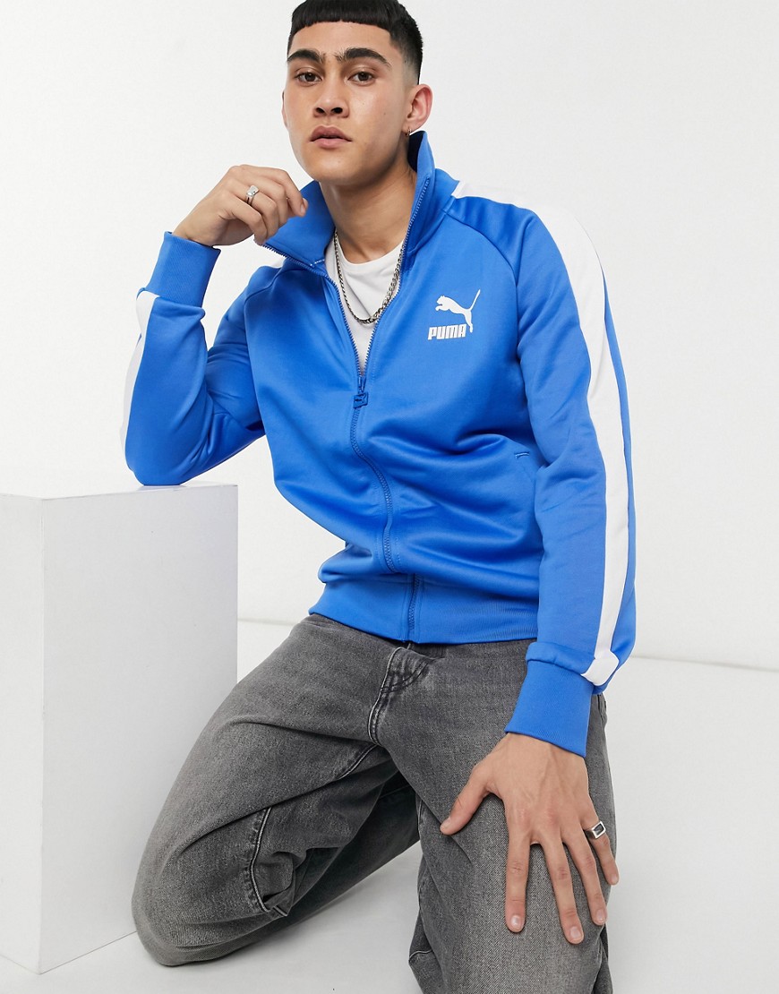 PUMA Iconic T7 track jacket in blue-Blues