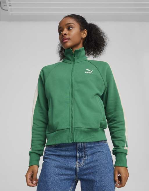 PUMA Iconic T7 Track Jacket in Green for Men