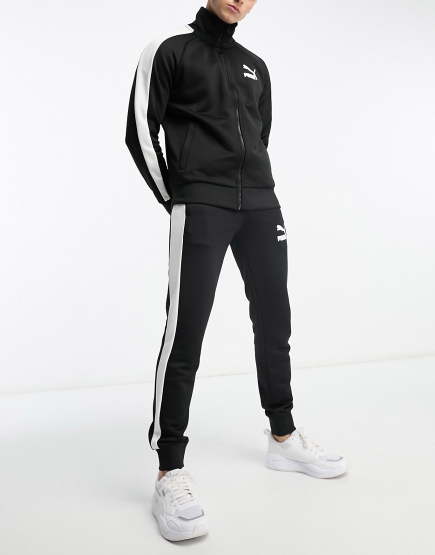 Puma Iconic T7 Track joggers in black