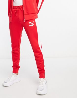 Puma Iconic T7 Track joggers  in red