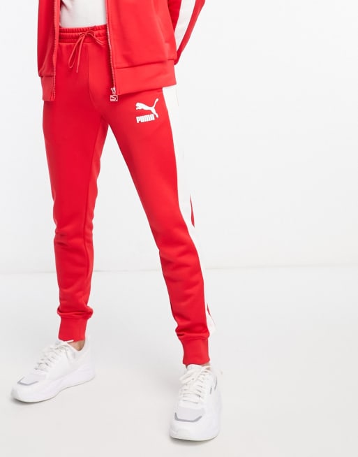 Red puma hot sale track pants