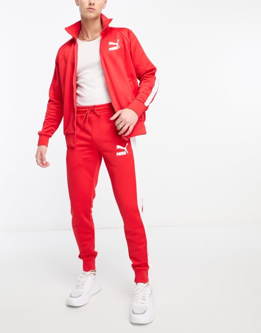 Mens red best sale puma tracksuit