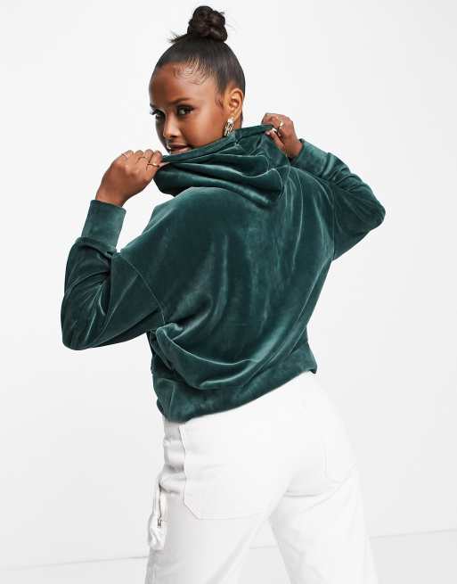 Green velvet hot sale hoodie