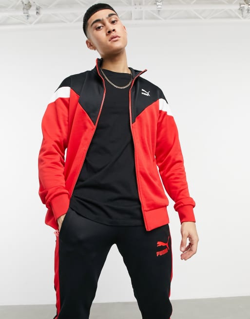 Red puma best sale track jacket