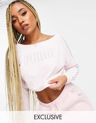 Puma Puma Icons 2.0 fashion crew neck sweat shirt in pink
