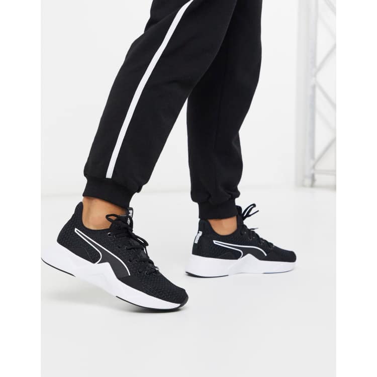 Puma INCITE FS performance sneakers in black white