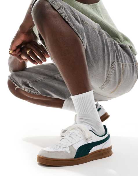 PUMA Indoor – Sneaker in Weiß und Grün - view 1