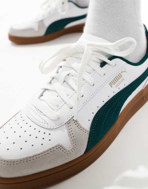 PUMA Indoor – Sneaker in Weiß und Grün , 3 von 5