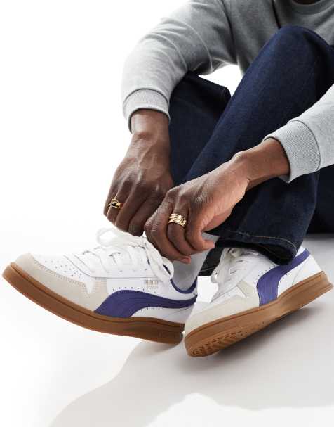 Puma Indoor trainers in white & blue - view 1
