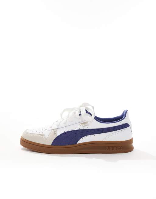 Puma Indoor trainers in white & blue