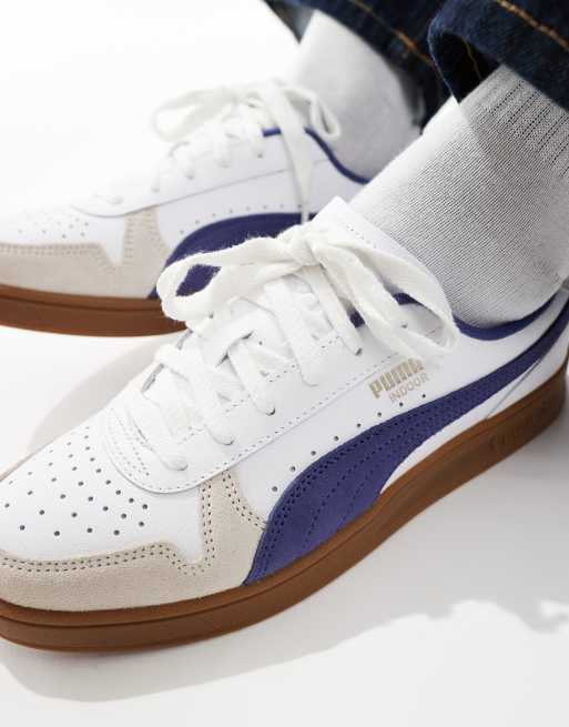 Puma Indoor trainers in white & blue