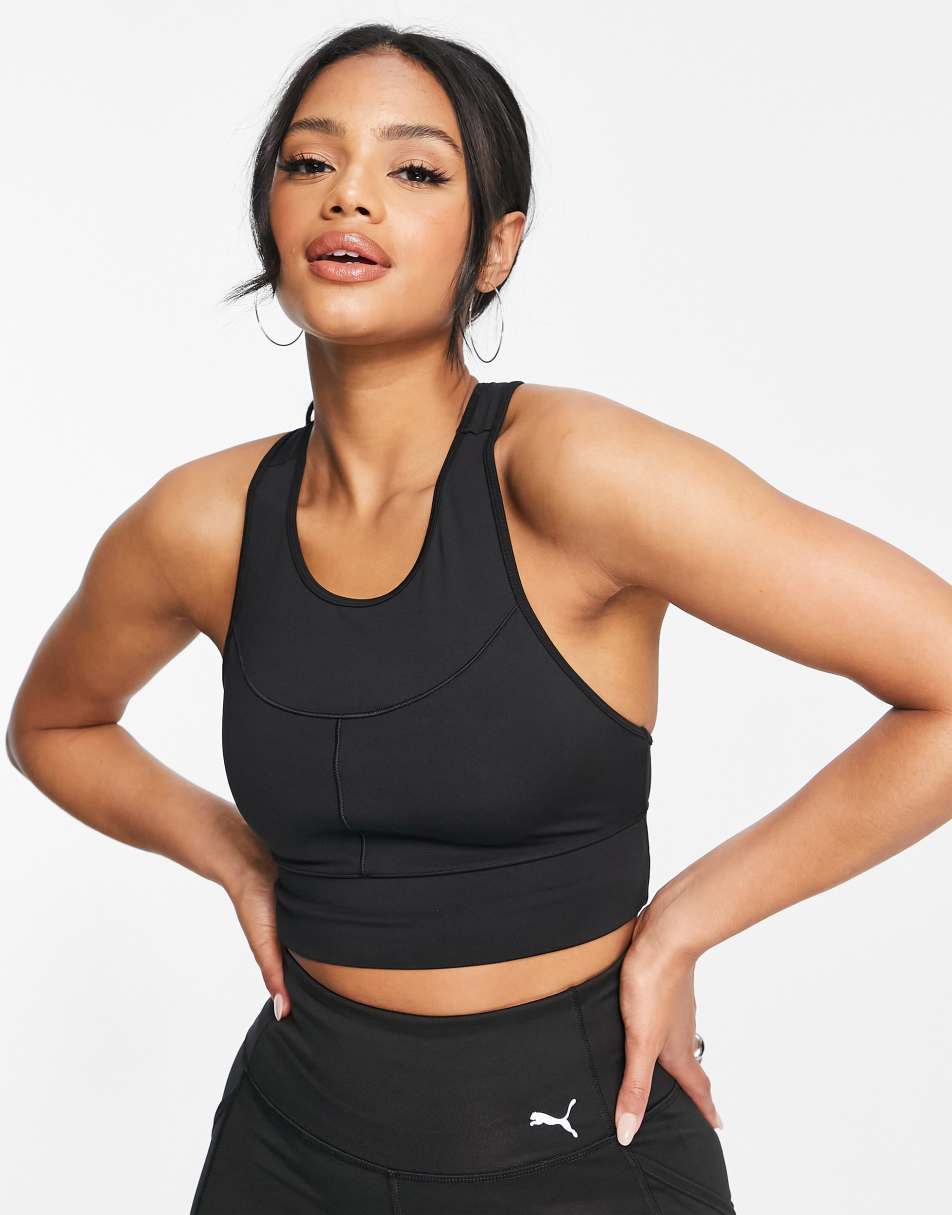 Puma infuse crop top in black