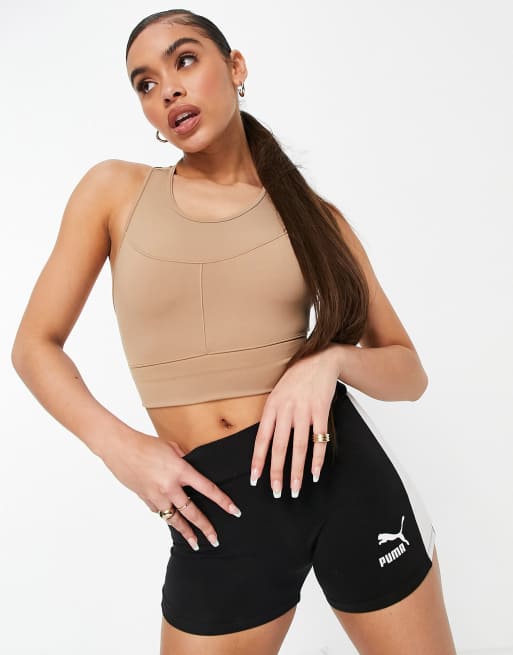 Puma Infuse crop top in brown | ASOS