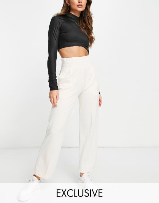 PUMA Infuse straight leg pants in cream | ASOS