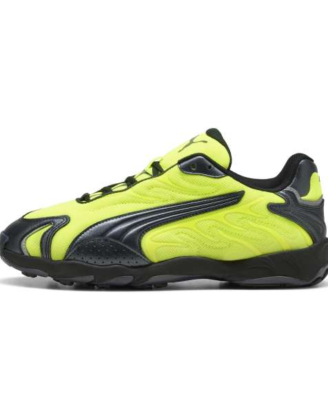 Puma Inhale metallic sneakers in yellow alert-puma black - view 1