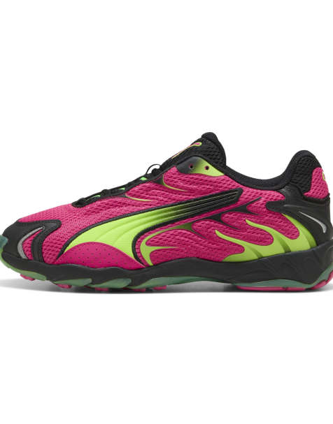 Puma Inhale sneakers in fluro pink pes-green glare - view 1