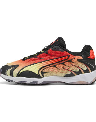  Inhale sneakers in glowing red- black