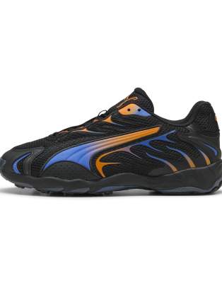  Inhale sneakers in  black-orange glo