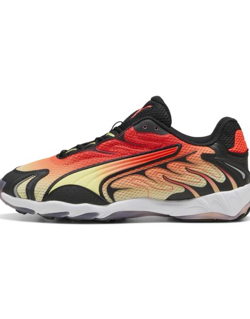 Puma Inhale trainers in glowing red and black