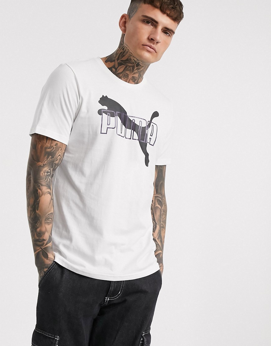 Puma - Iridescent Pack Graphic - Hvid t-shirt
