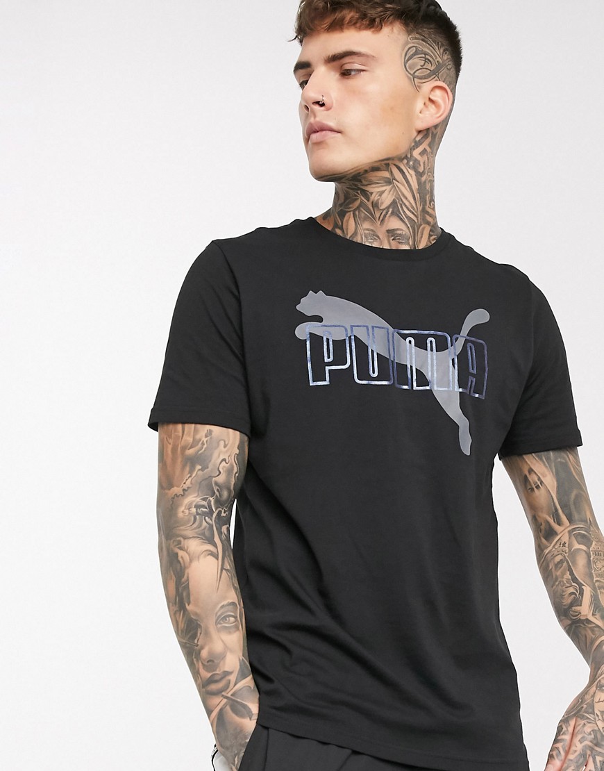 Puma - Iridescent Pack - T-shirt nera con grafica-Nero