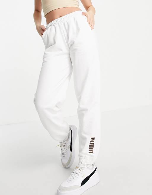 White puma hot sale sweatpants