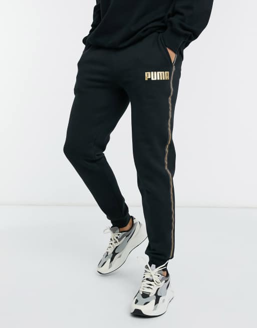 Black gold joggers hot sale