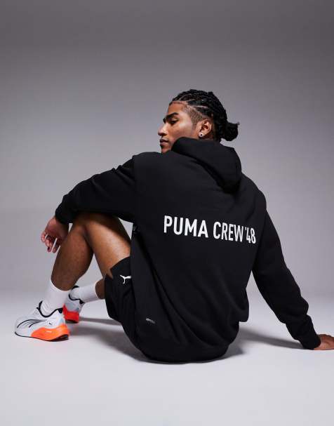 Puma – Kapuzenpullover aus French Terry in Schwarz mit Print - view 1