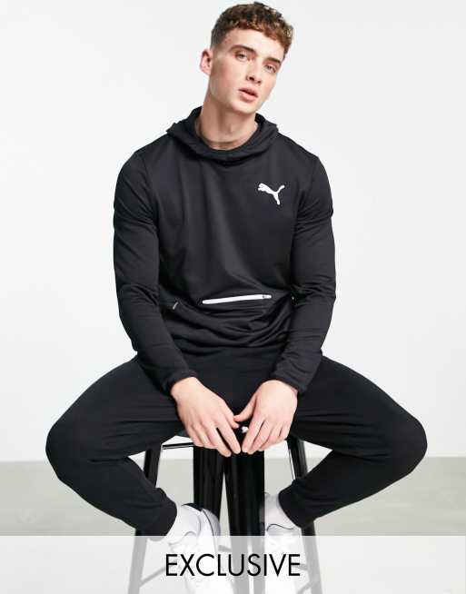 Puma – Kapuzenpullover zum Überziehen in Schwarz