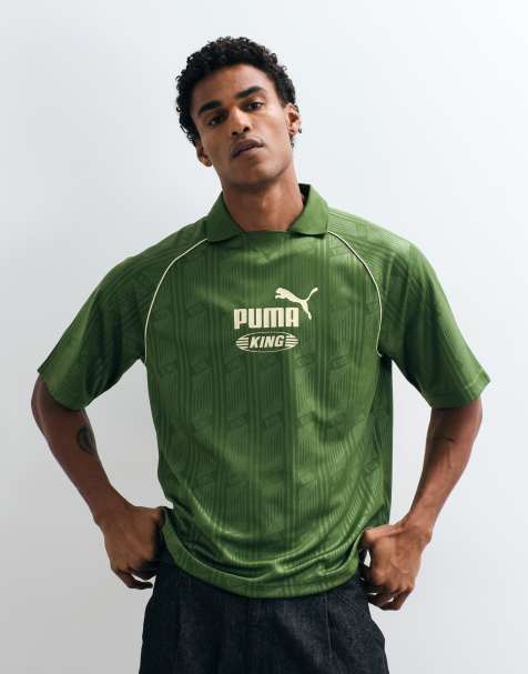 Puma King boxy jersey in green - view 1