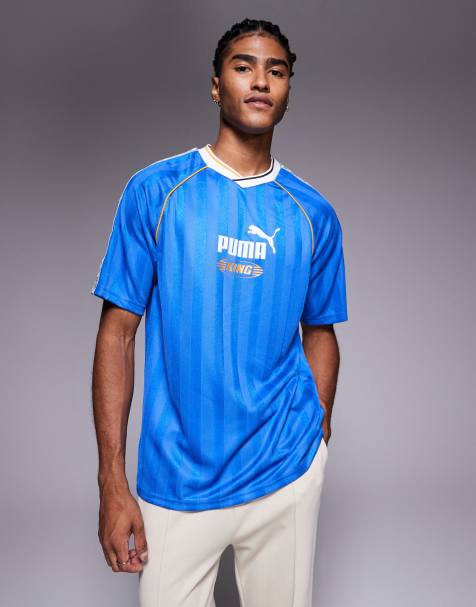 Puma King relaxed football jersey in mountain blue - view 1