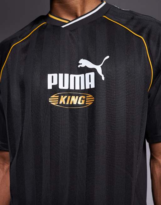 Puma King relaxed football jersey in puma black ASOS