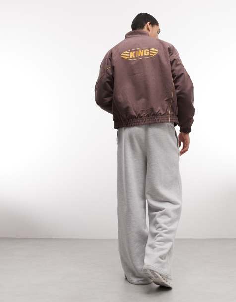 Puma King short lined jacket in brown - view 1