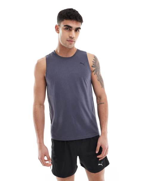 PUMA - Koksgrå tanktop i tech-stof - view 1