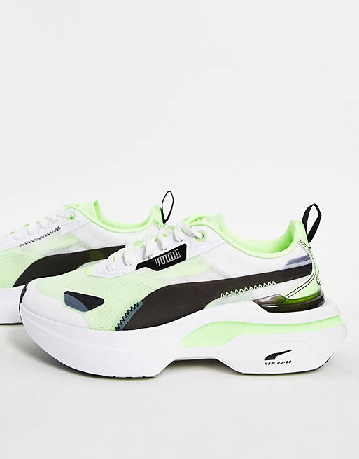 Puma Kosmo Rider sneakers in white and green