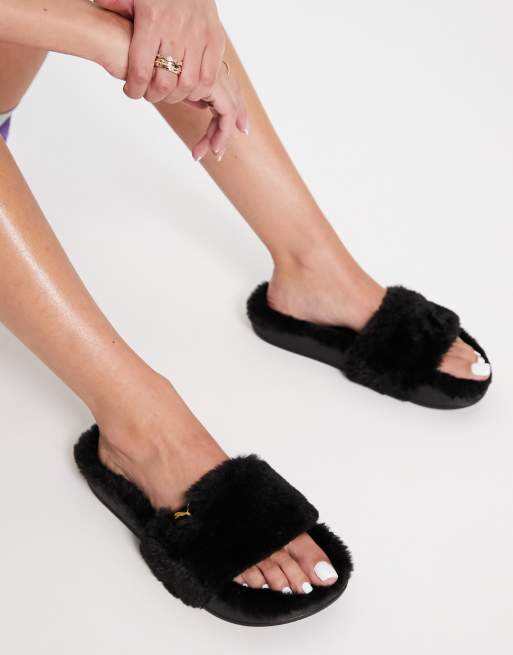 Puma furry slides outlet quotes